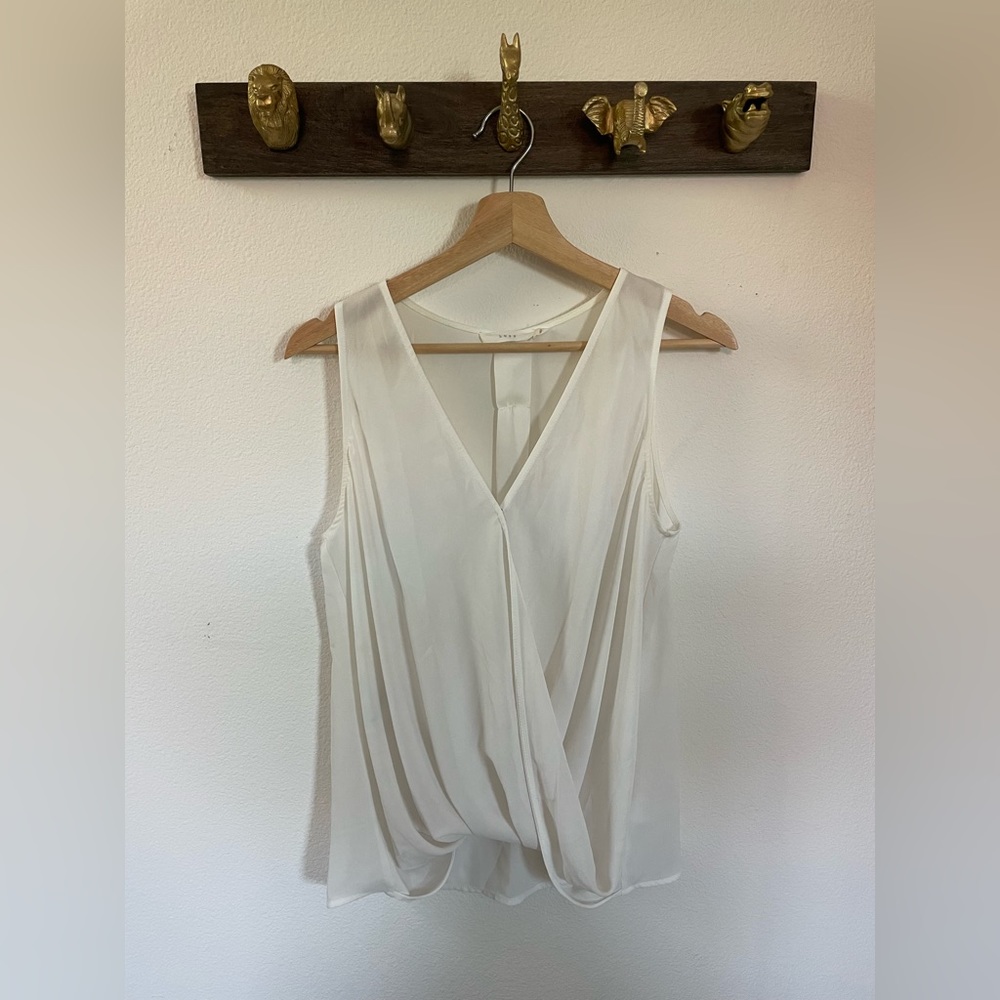 Lush White Business Casual Tank Top